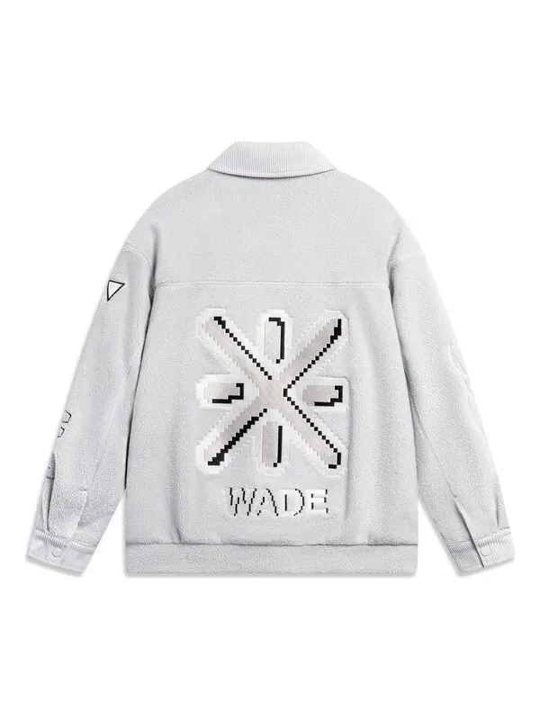 Куртка way of wade graphic флисовая куртка Li-Ning — изображение 1 из 2, серый/белый/черный