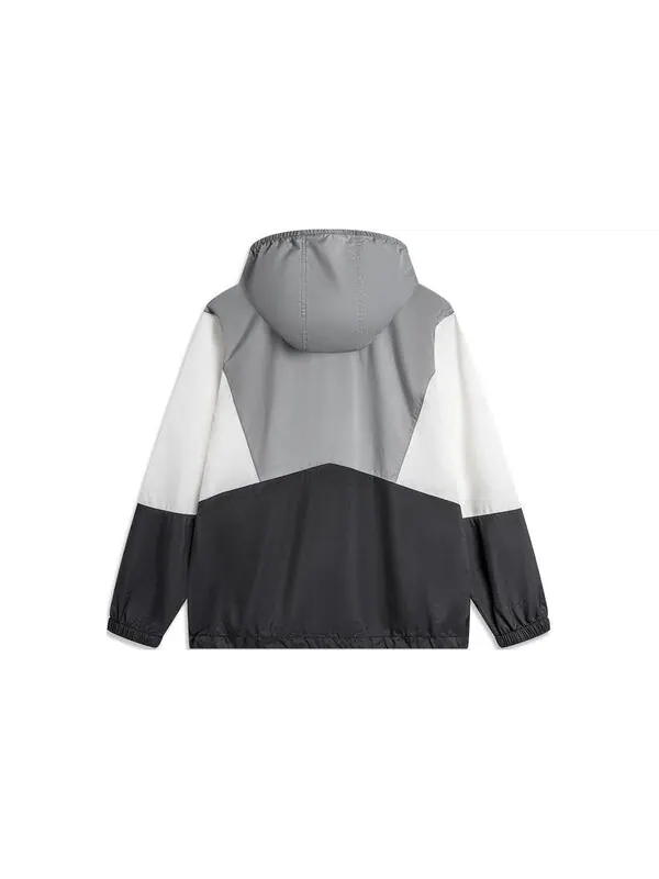 Куртка ветровка с цветными блоками Li-Ning — изображение 2 из 2, белый/серый/черный
