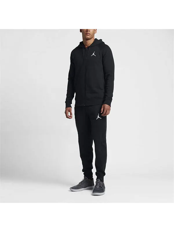 Куртка вышитая трикотажная куртка с капюшоном мужская Air Jordan — изображение 3 из 4, черный