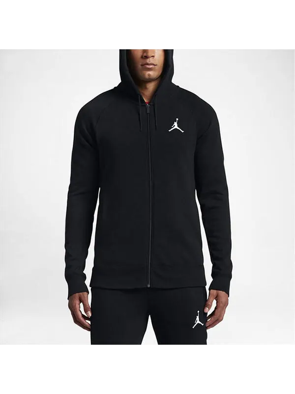 Куртка вышитая трикотажная куртка с капюшоном мужская Air Jordan — изображение 4 из 4, черный