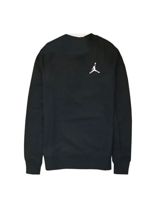 Толстовка Men's Air Jordan Solid Color Sports Round Neck Pullover Long Sleeves Black — изображение 1 из 3, черный