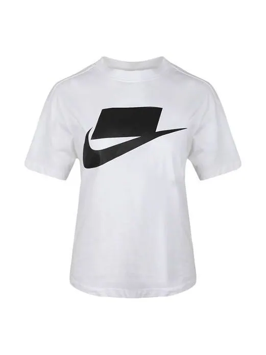 Футболка спортивная грудь классика большой логотип короткий рукав Nike — изображение 1 из 4, белый