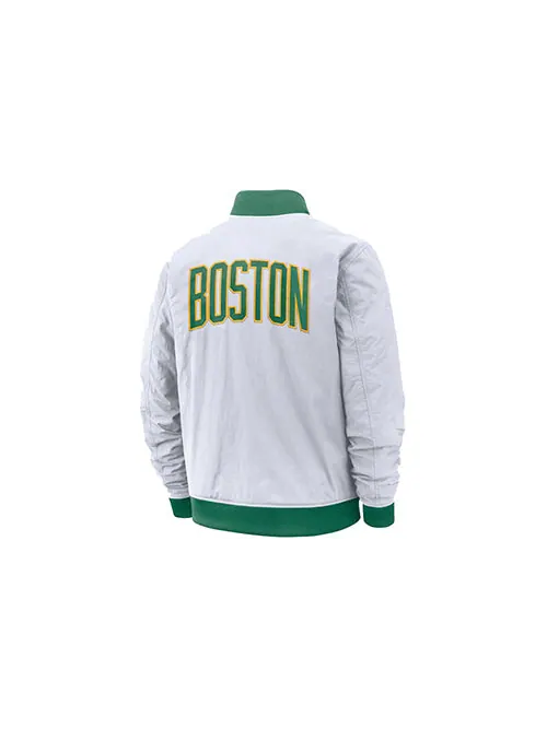 Куртка Nike Boston Celtics Basketball Woven Jacket White — изображение 2 из 4, белый