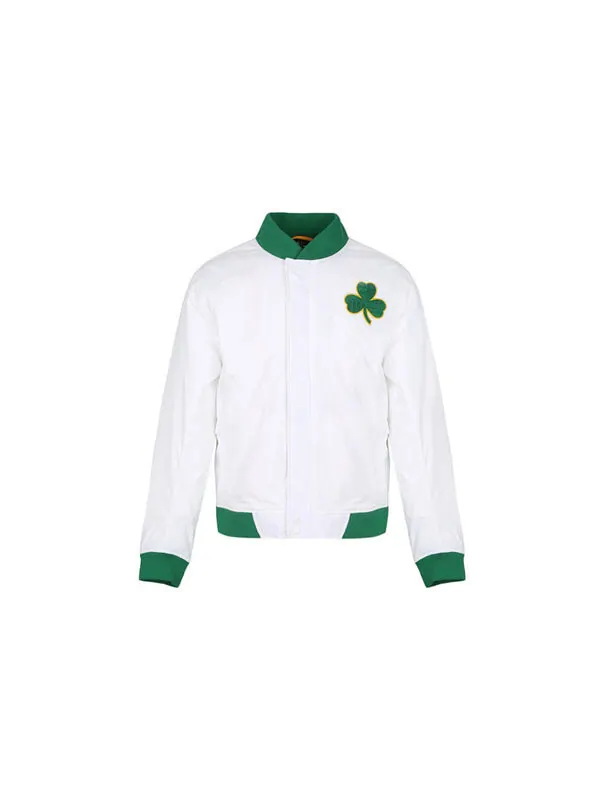 Куртка Nike Boston Celtics Basketball Woven Jacket White — изображение 4 из 4, белый