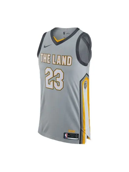 Спортивная футболка nba cleveland cavaliers lebron james city edition authentic jersey au gray Nike — изображение 1 из 2