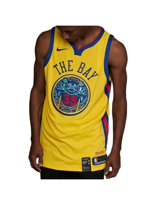 Майка Nike NBA Golden State Warriors Kevin Durant City Version Durant AU Jersey Yellow — изображение 3 из 3, желтый