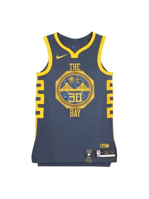 Спортивная футболка nba golden state warriors au player edition jersey blue gray Nike — изображение 1 из 4, серый