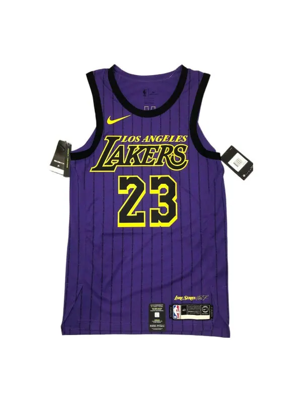 Майка Nike NBA LA Lakers Lebron James City Edition Vaporknit Jersey 'Lakers Purple' — изображение 1 из 2, фиолетовый/черный