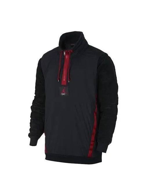 Куртка Air Jordan Sports Pullover Fleece Lined Jacket Black — изображение 1 из 4, черный