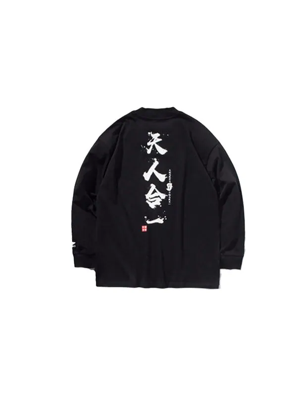 Футболка серии new york fashion week свободные длинные рукава Li-Ning — изображение 2 из 2, черный
