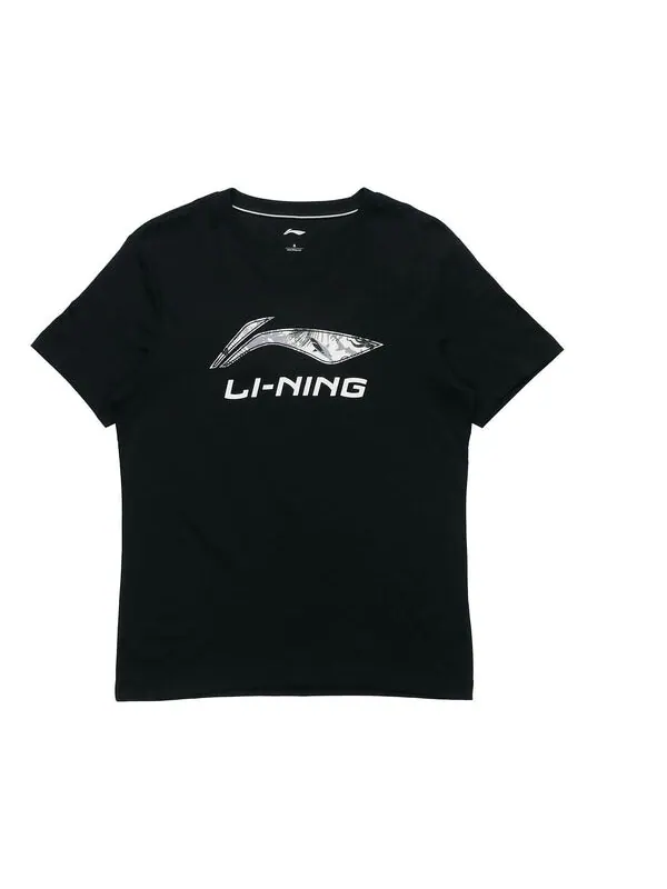 Футболка с логотипом Essential Li-Ning — изображение 1 из 2, черный/серый