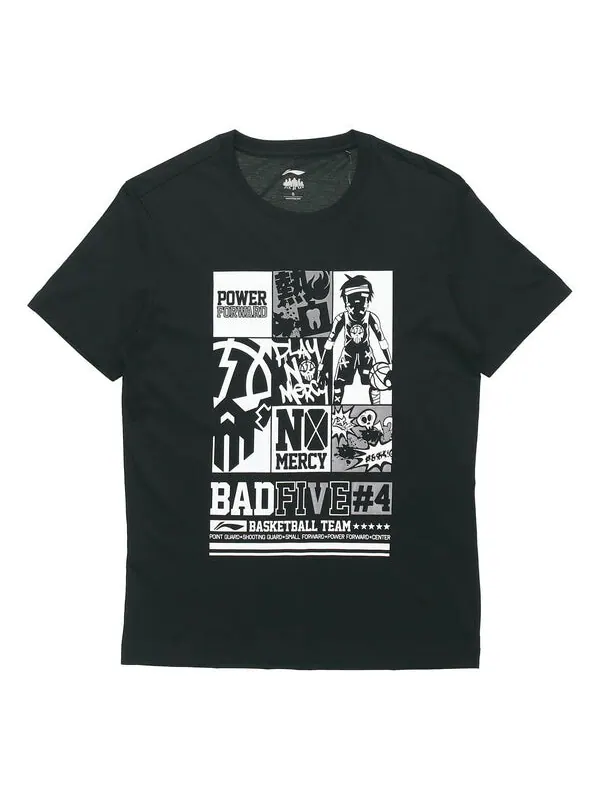 Футболка с рисунком badfive Li-Ning — изображение 1 из 4, черный/мульти