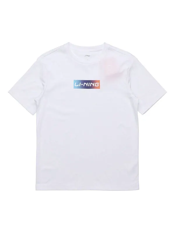Футболка с логотипом коробки футболка Li-Ning — изображение 1 из 2, белый/мульти