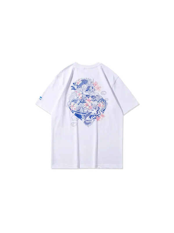 Футболка sakura limited casual sports с круглым вырезом Li-Ning — изображение 2 из 2, белый/синий