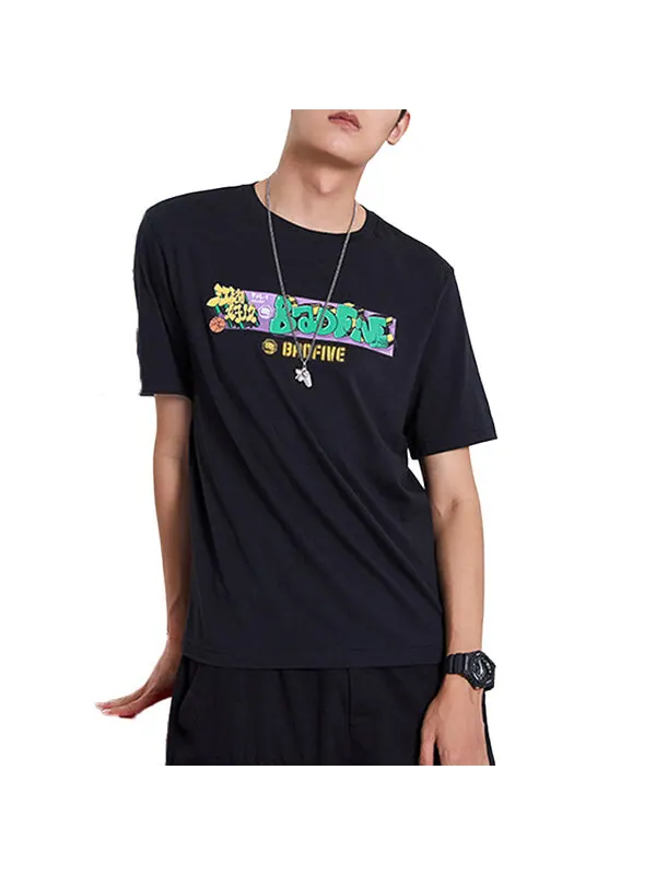 Футболка badfive basketball series element printing tee Li-Ning — изображение 3 из 4, черный