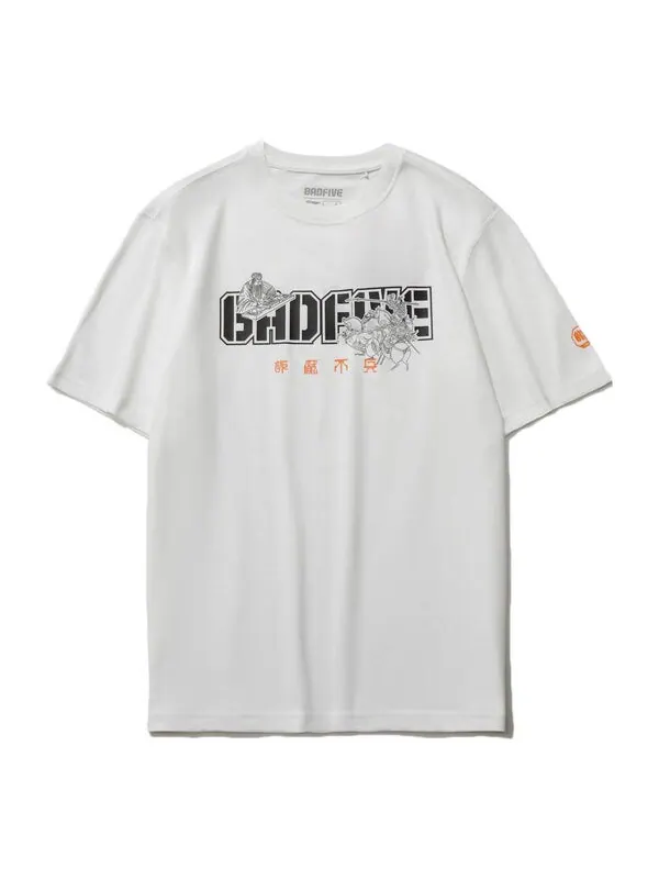 Футболка с рисунком из мультфильма badfive Li-Ning — изображение 1 из 1, белый/черный