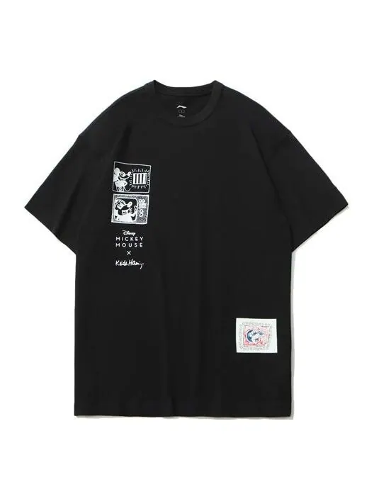 Футболка disney mickey x keith haring Li-Ning — изображение 1 из 2, черный/белый