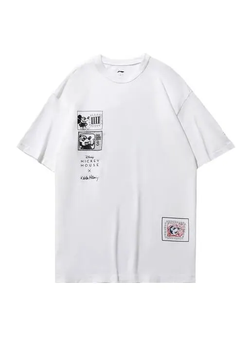 Футболка disney mickey x keith haring Li-Ning — изображение 1 из 2, белый/черный