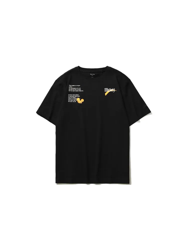 Футболка Li-Ning x Disney Crossover Sports Fashion Tee 'Black White' — изображение 2 из 2, черный