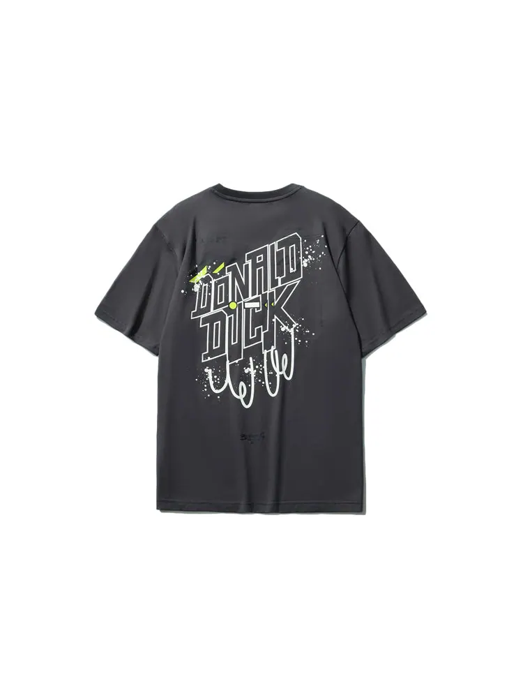 Футболка Li-Ning x Disney Donald Duck Cartoon Printing Tee 'Black Grey' — изображение 2 из 2, черный