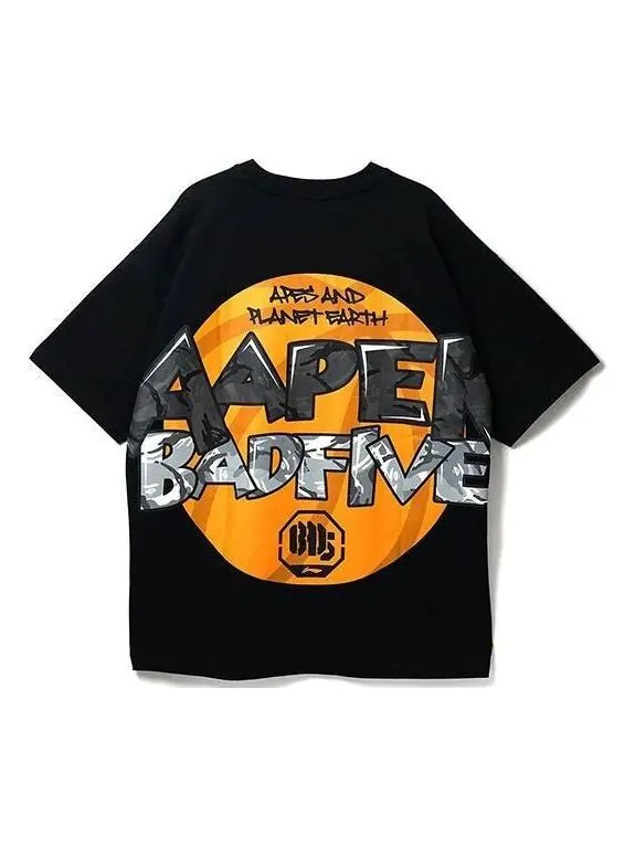Футболка x aape badfive графическая свободная футболка Li-Ning — изображение 1 из 2, черный/мульти