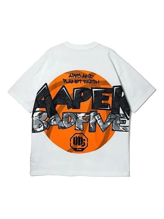 Футболка x aape badfive графическая свободная футболка Li-Ning — изображение 1 из 2, белый/мульти