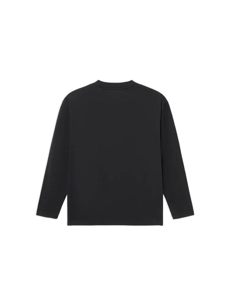 Спортивный топ Li-Ning Vital Series Stylish Printing Loose Round Neck Top 'Black' AHSS176-1 — изображение 2 из 2, черный