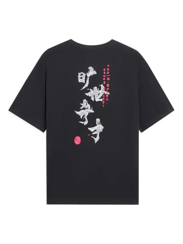 Футболка graphic printing round neck tee 'black' Li-Ning — изображение 1 из 2, серый/белый/красный