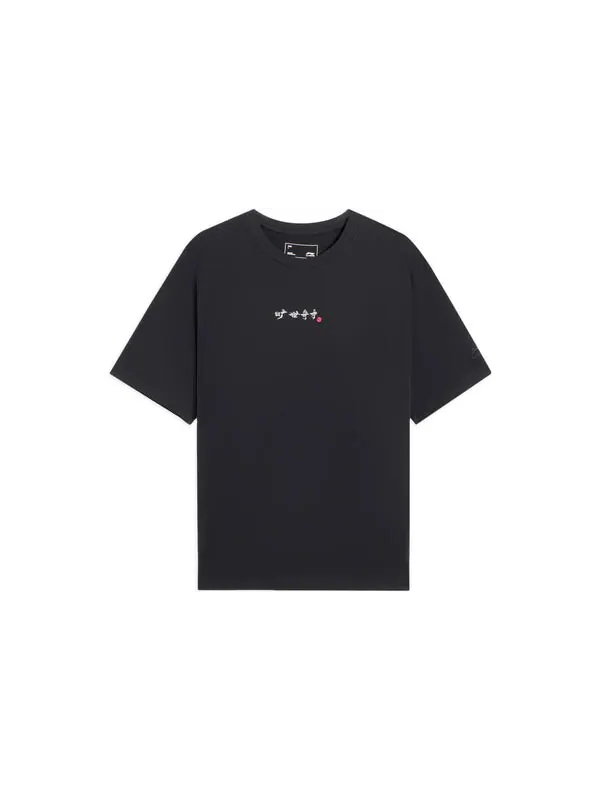 Футболка graphic printing round neck tee 'black' Li-Ning — изображение 2 из 2, серый/белый/красный