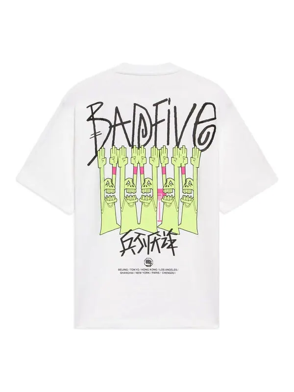 Футболка badfive графическая свободная футболка Li-Ning — изображение 2 из 2, белый/мульти