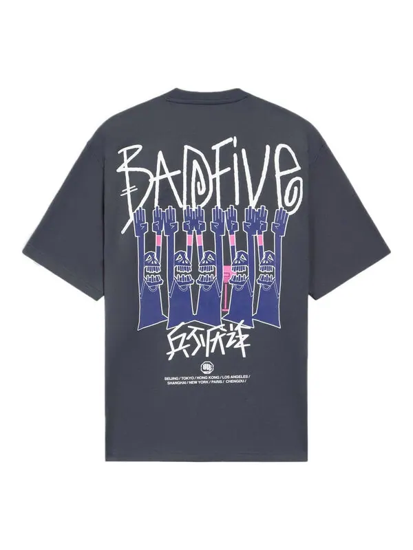 Футболка badfive графическая свободная футболка Li-Ning — изображение 1 из 2, серый/мульти