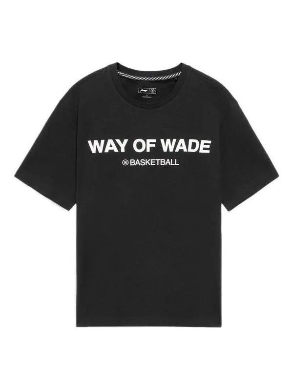 Футболка с графическим принтом «Wade» для баскетбола Li-Ning — изображение 1 из 2, черный/белый