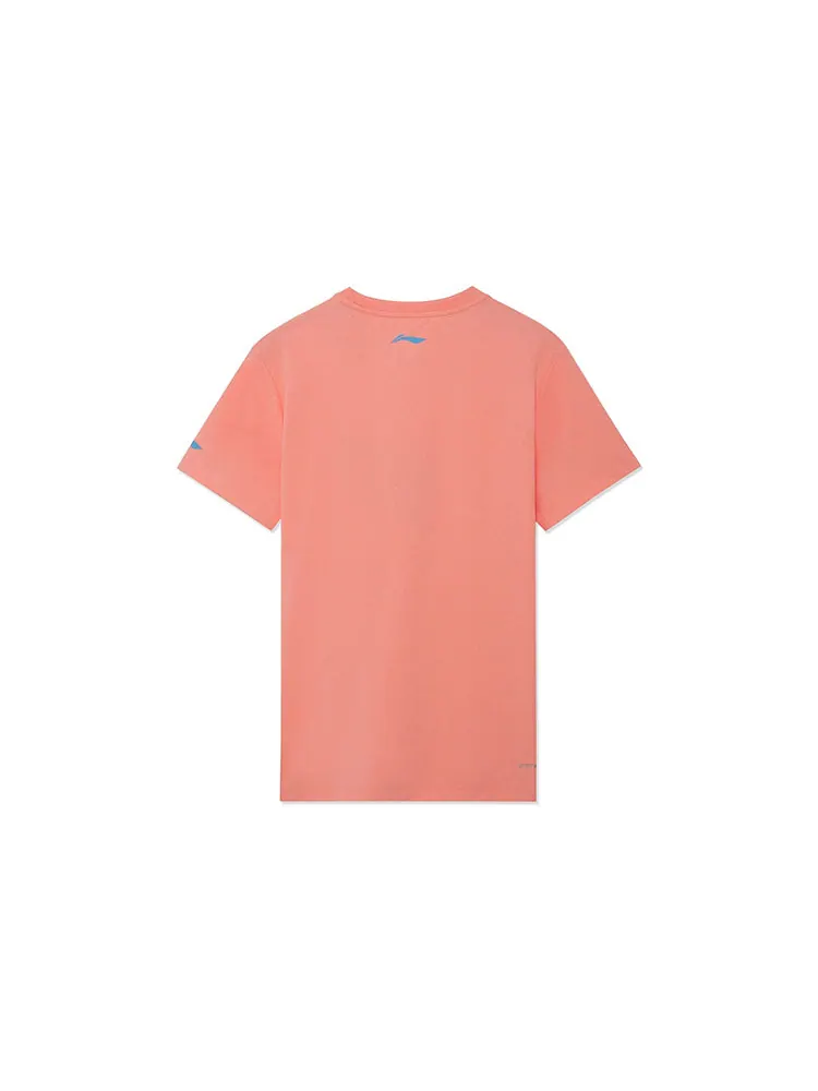 Футболка Li-Ning x Ding-Ning Table Tennis Tee 'Fluorescence Orange' — изображение 2 из 4, оранжевый