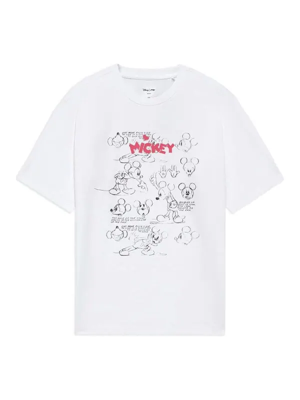 Футболка с рисунком Микки Мауса от Disney Li-Ning — изображение 1 из 4, белый/мульти