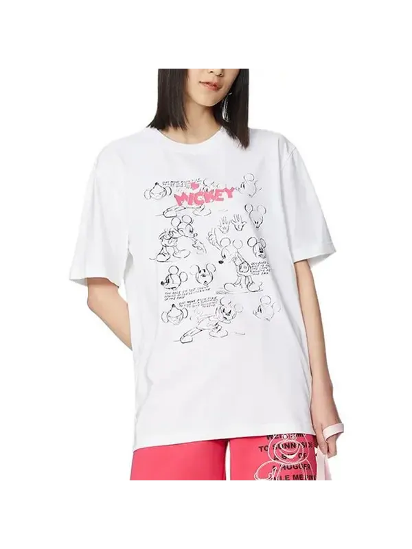 Футболка с рисунком Микки Мауса от Disney Li-Ning — изображение 3 из 4, белый/мульти