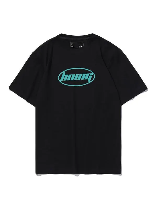 Футболка модные логотипы футболка Li-Ning — изображение 1 из 2, черный/синий