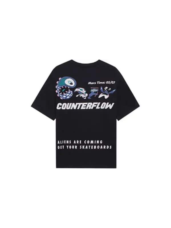 Футболка с рисунком в стиле «противоток» Li-Ning — изображение 2 из 2, черный/мульти