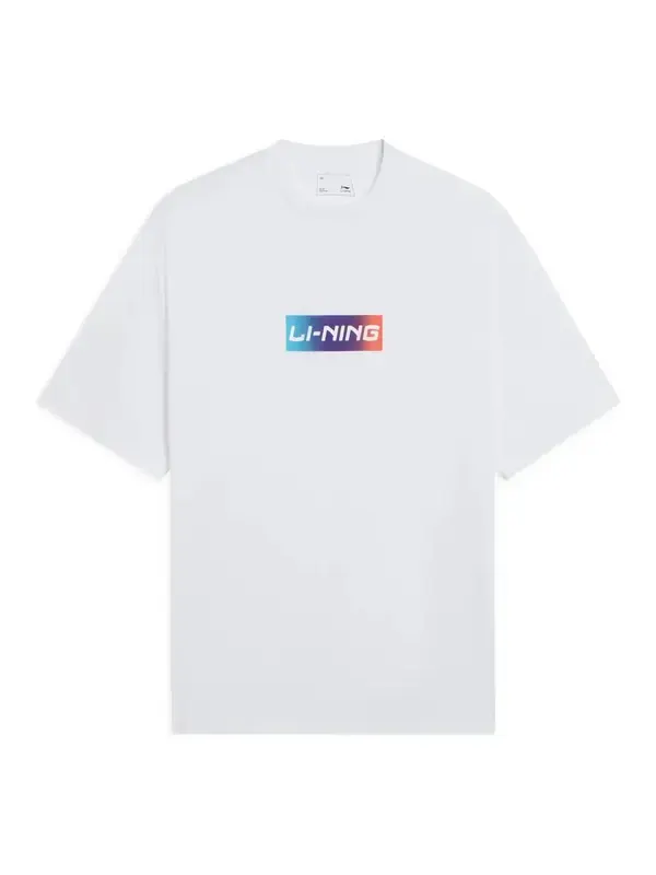 Футболка с логотипом коробки футболка Li-Ning — изображение 1 из 2, белый/мульти