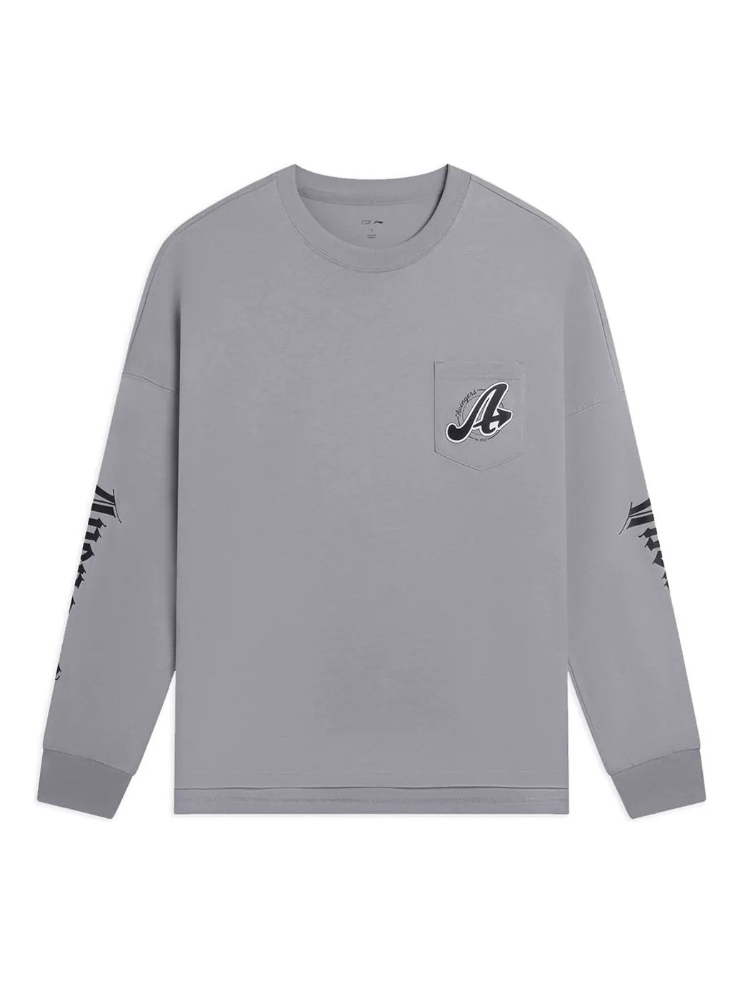 Спортивная толстовка Li-Ning x MARVEL Graphic Sweatshirt 'Grey' AHSSE29-1 — изображение 1 из 2, серый
