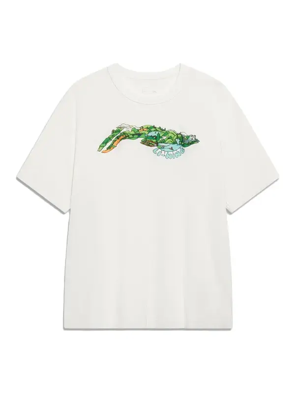 Футболка с мультяшным рисунком Li-Ning — изображение 1 из 2, белый/мульти