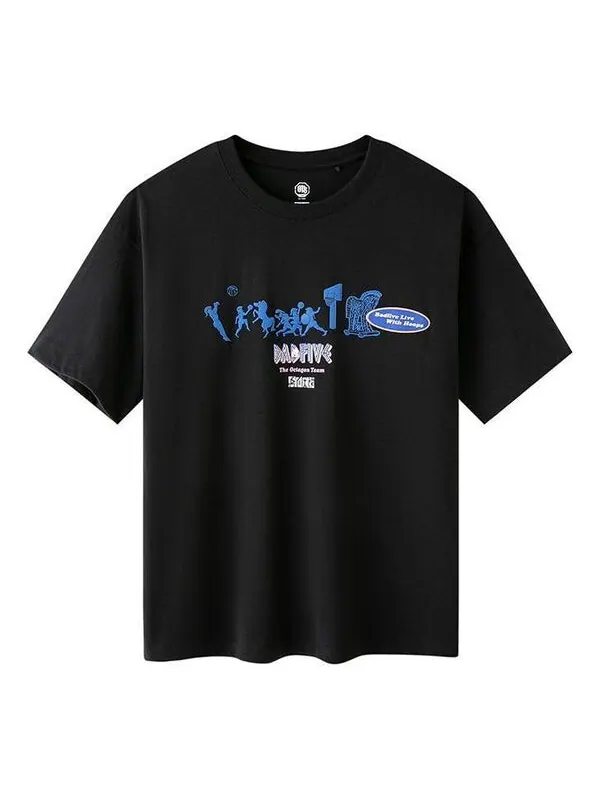 Футболка с рисунком badfive Li-Ning — изображение 1 из 2, черный/синий