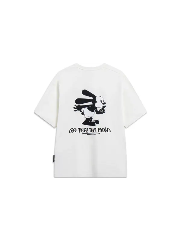 Футболка с рисунком Диснея Li-Ning — изображение 2 из 2, белый/черный