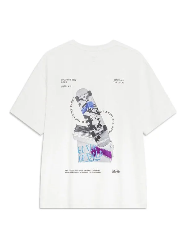 Футболка с рисунком Диснея Освальда Li-Ning — изображение 1 из 2, белый/мульти