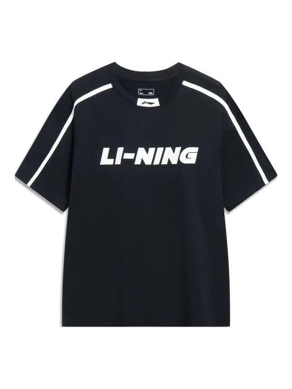 Футболка спортивная мода графическая футболка Li-Ning — изображение 1 из 2, черный/белый