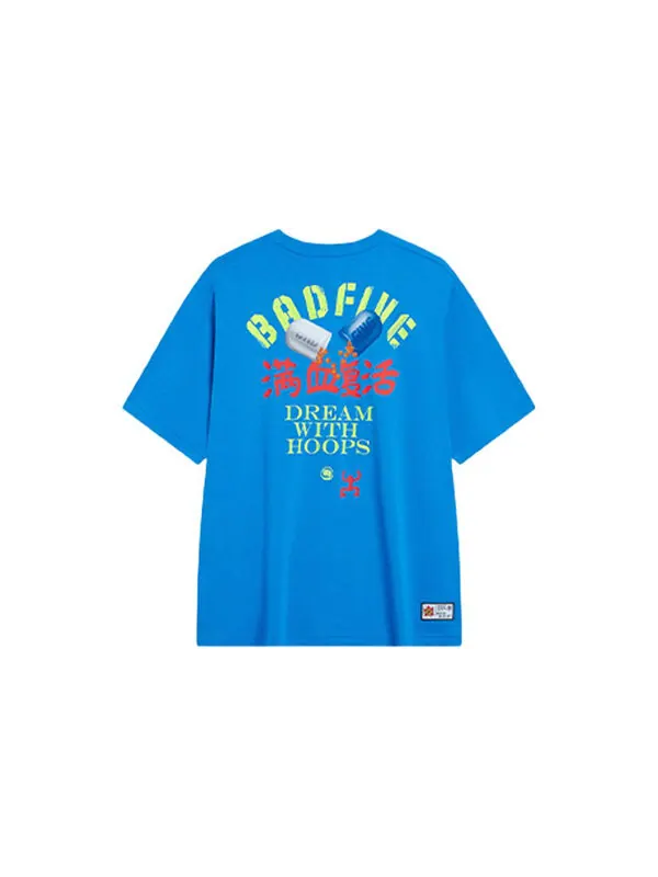Футболка с рисунком badfive Li-Ning — изображение 2 из 2, синий/мульти