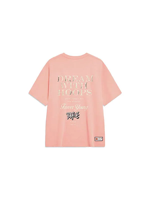 Футболка badfive dream с графическим принтом обручей футболка Li-Ning — изображение 2 из 2, розовый/мульти