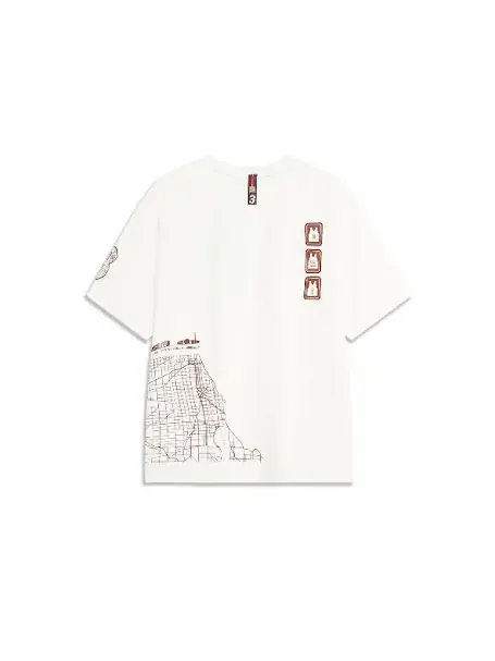 Футболка Li-Ning Way of Wade Hall of Fame 2023 T-Shirt 1 'White Beige' — изображение 2 из 2, бежевый/белый