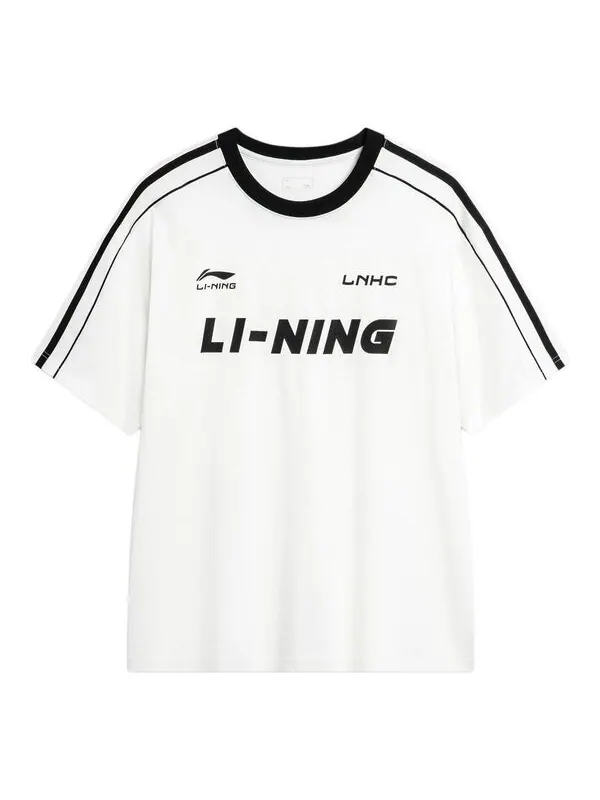 Футболка с графическим принтом футболка Li-Ning — изображение 1 из 2, белый/черный
