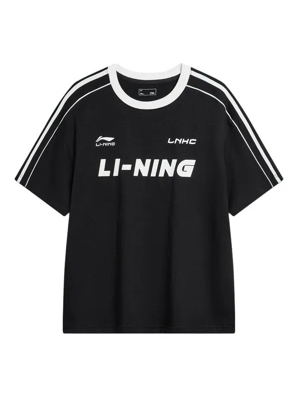 Футболка с графическим принтом футболка Li-Ning — изображение 1 из 2, черный/белый