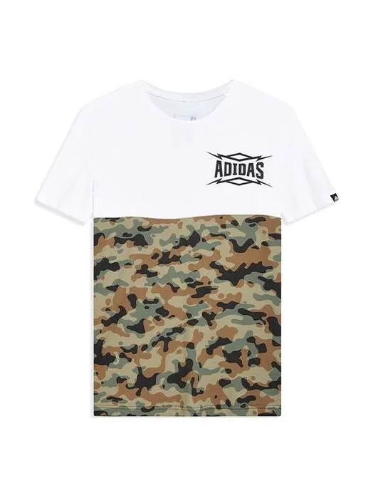 Футболка summer attack camouflage colorblock sports round neck short sleeve white Adidas — изображение 1 из 4, мульти